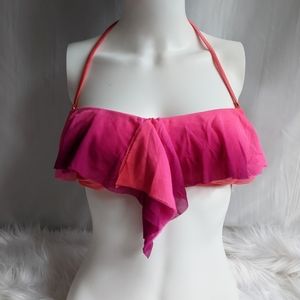 Raisins Ombre Mesh Flounce Swim Top NWT